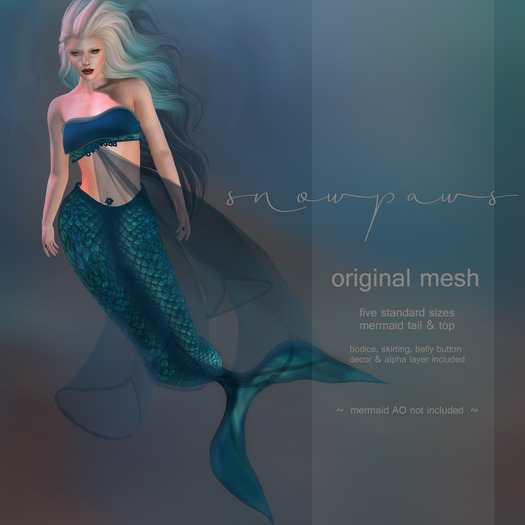 Snowpaws - Azalea Mermaid Outfit - Turquoise