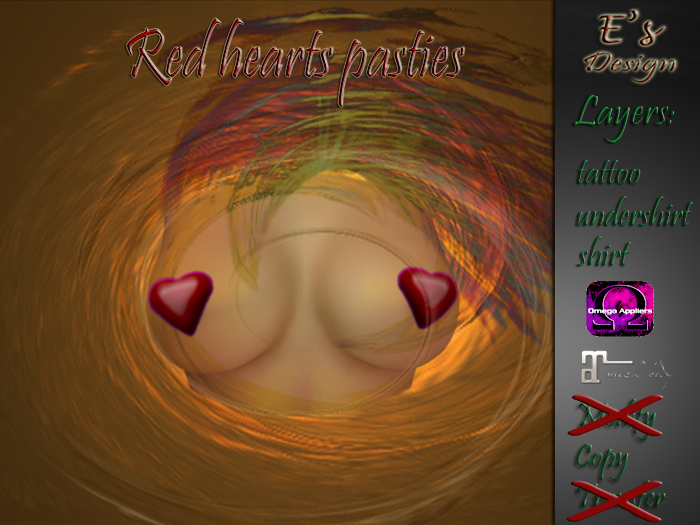 Pasties Hearts 3 E's Design
