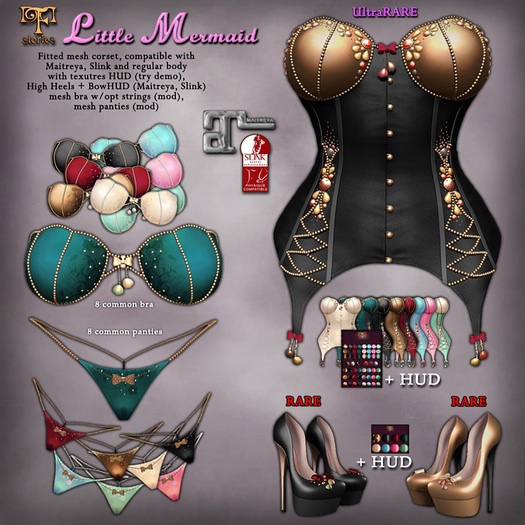 FDD Stories *Little Mermaid* Heels Black RARE