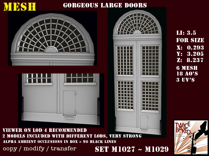 Gorgeous large castle doors M1027 M1029