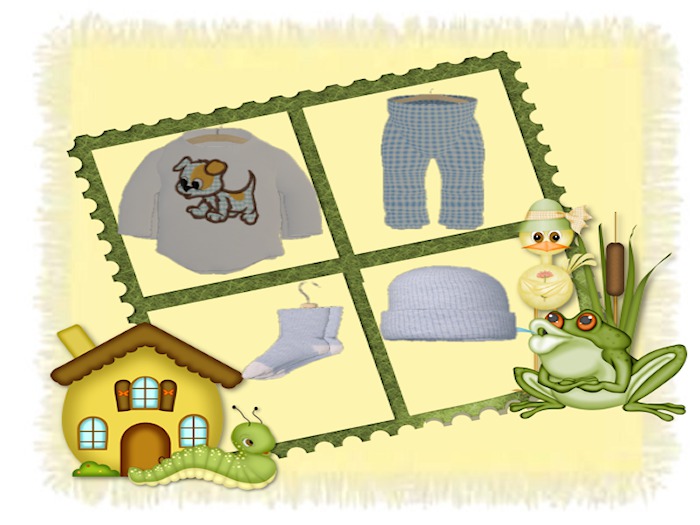 Checkered Puppy Outfit