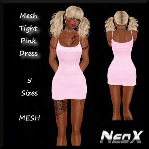 MESH TIGHT PINK DRESS