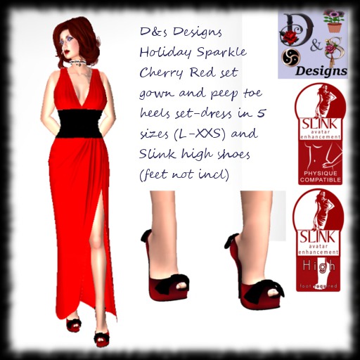 D&s Designs Holiday Sparkle set Cherry Red Box