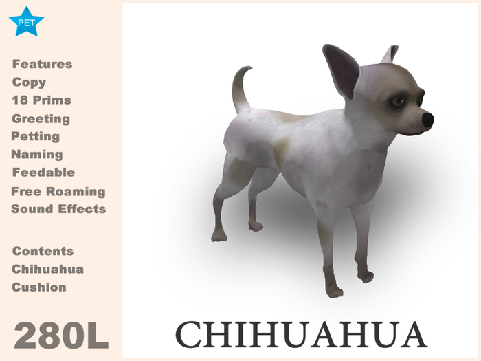Chihuahua Mesh ( roaming animate feedable copy )