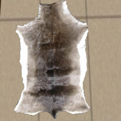Tan and White Fur Rug