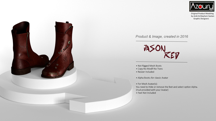 AZOURY - Jason Boots (Red)
