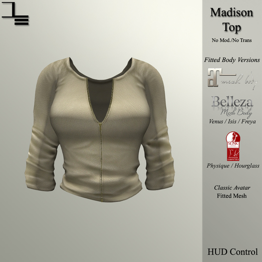 DE Designs - Madison Top - Beige