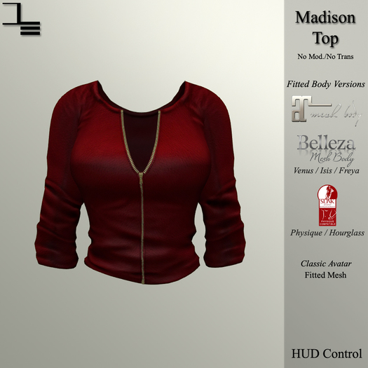 DE Designs - Madison Top - Red