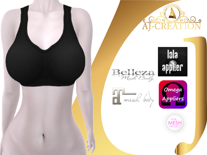 AJ - black tank top with lola aplier