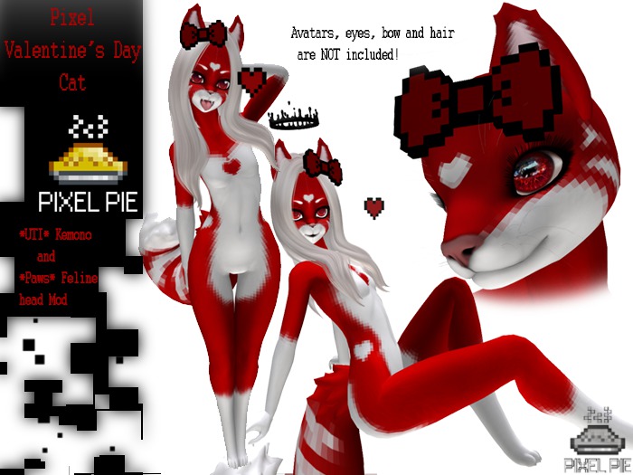 PIXEL PIE - Pixel Valentine's Day Cat