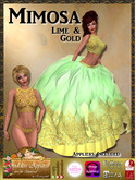 *Goddess* Mimosa Gown Lime and Gold