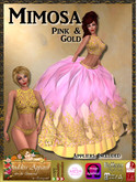 *Goddess* Mimosa Gown Pink and Gold