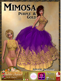 *Goddess* Mimosa Gown Purple and Gold
