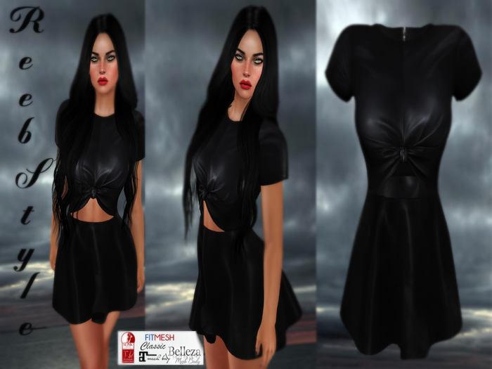 305-Reeb style  Deniz Black Dress