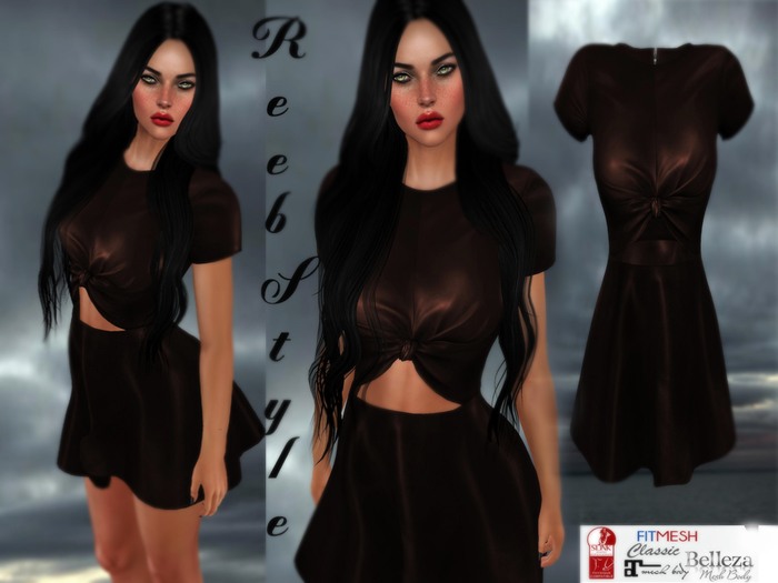 306-Reeb Style Deniz Brown Dres