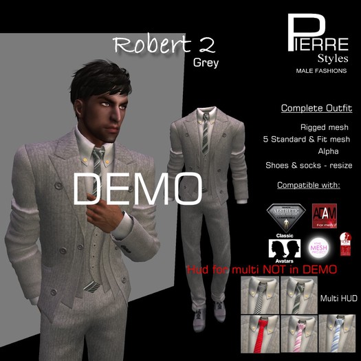 DEMO *Pierre Styles  Mesh Tux BLACK