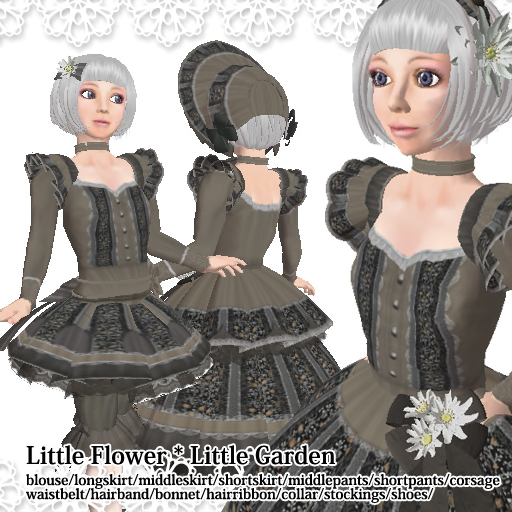 =Feather=LG Patchwork dress2(Brown)