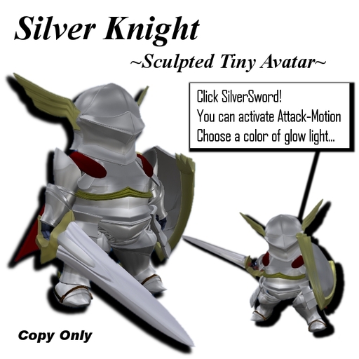 SilverKnight~Sculpty Tiny Avatar~
