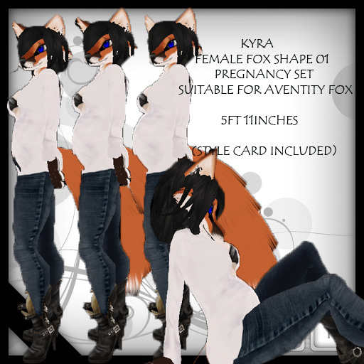 ::SSS:: Kyra 01 Female Fox Pregnancy Shape Set