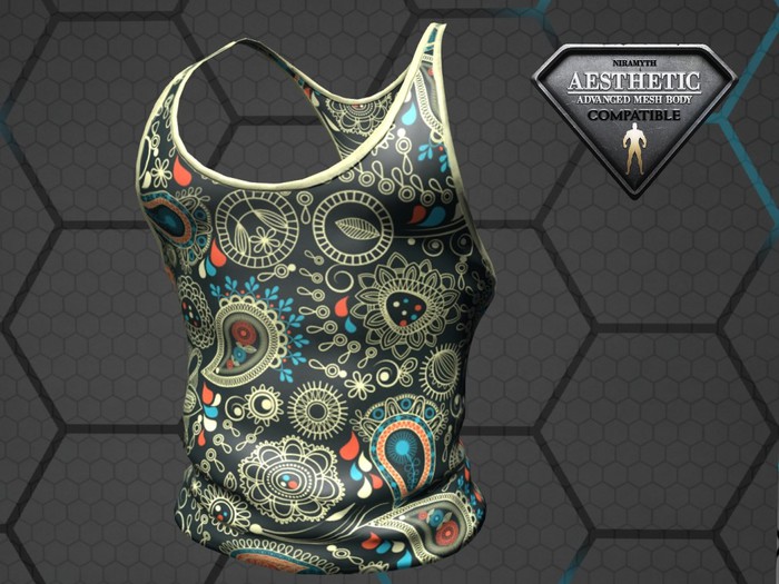 Midnight Paisley Tank Top (BOXED)