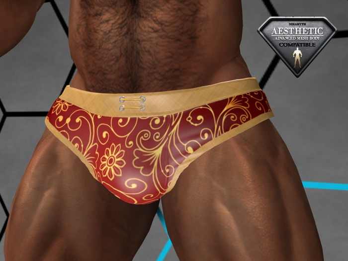 Red Paisley Swimsuit (BOXED)