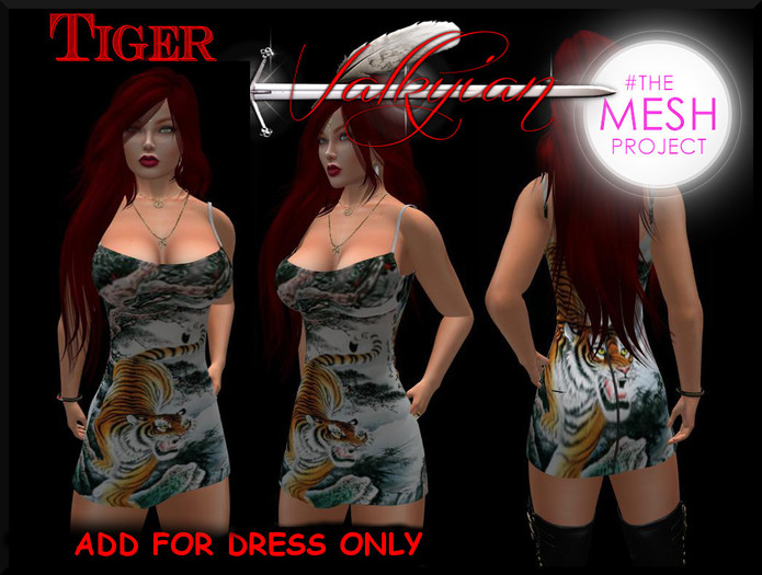 ~Valkyrian~Tiger- Panel Mini Dress #TMP(BOXED)