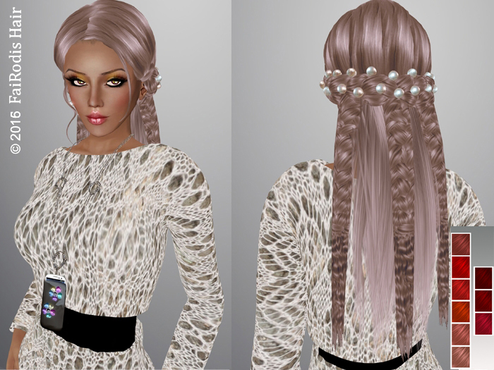 FaiRodis Abby hair light reds with hair decoration DEMO