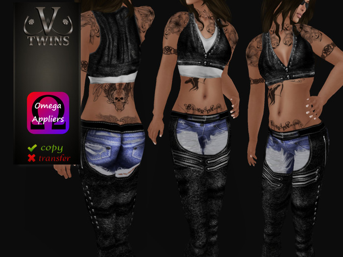 V-Twins Biker Colothes - Smudged Collection  [Omega Appliers Included]
