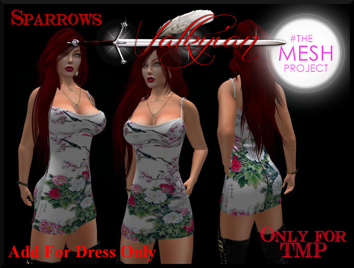 ~Valkyrian~Bamboo Cranes - Panel Mini Dress  #TMP(BOXED)