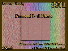 Diamond Twill Seamless Textures Materials Ready Full Perms 1024x1024 & 512x512 Tileable 