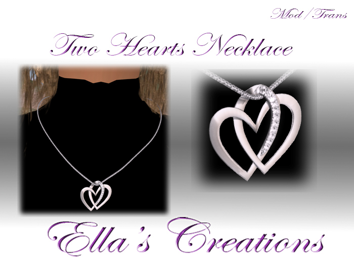 Ella's Creations - Two Hearts Necklace