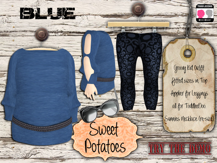 <SP> Groovy Kid Outfit for ToddleeDoo - Blue