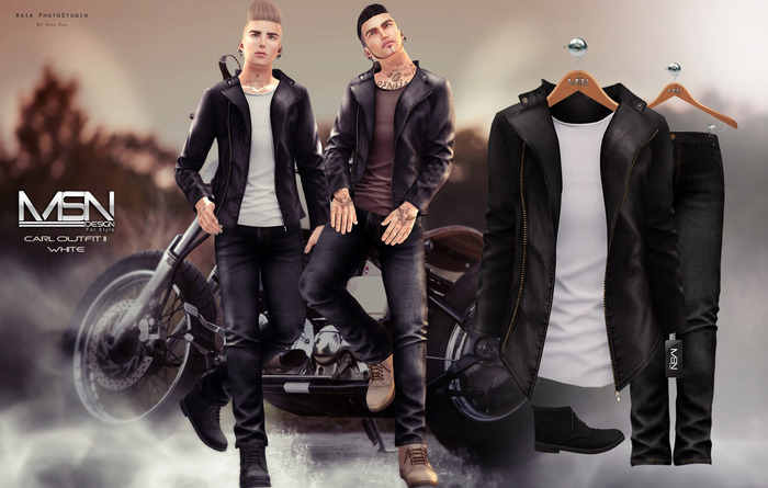 [MSN Design] Carl Outfit 2 [BLACK - WHITE]