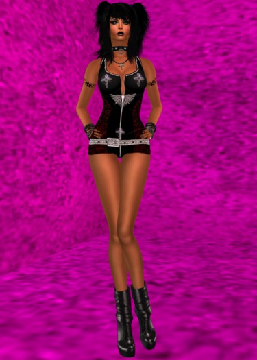 Minidress Goth red