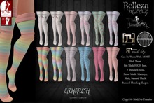 [Etchaflesh] Half N Half Thigh High Warmers Set