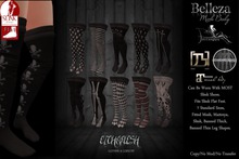 [Etchaflesh] Morbid Flat Thigh Socks - Slink/Belleza/Maitreya/Banned