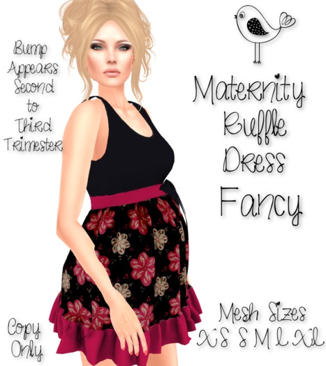 ~TCR~ Maternity~ Maternity Ruffle Dress Fancy