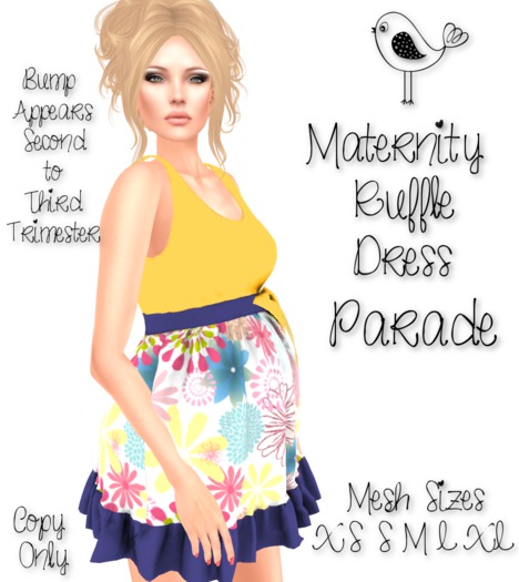 ~TCR~ Maternity~ Maternity Ruffle Dress Parade