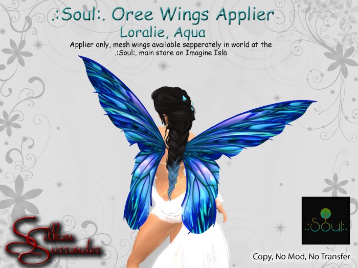 *Silken Surrender* .:Soul:. Wings Applier: Loralie Aqua