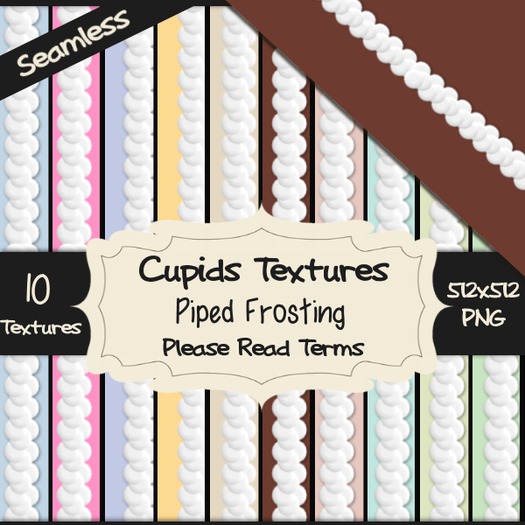 *Cupids Textures * 10 PIPED FROSTINGS