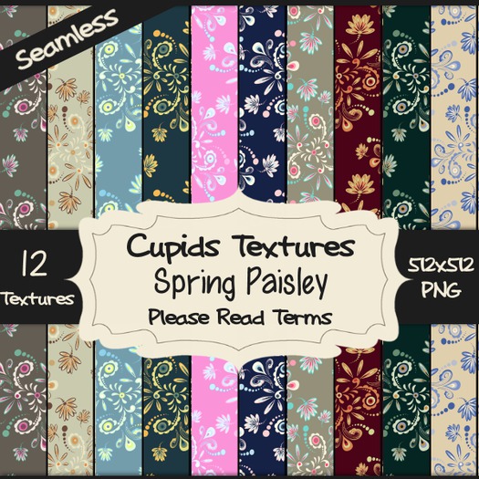 *Cupids Textures * 12 SPRING PAISLEY