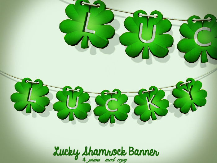 St. Patrick's Lucky Shamrock Banner (mod/copy)