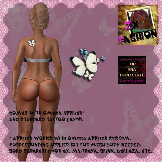 ! Butterflies Tattoo White