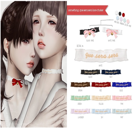 something . que sera sera lace choker - black RARE