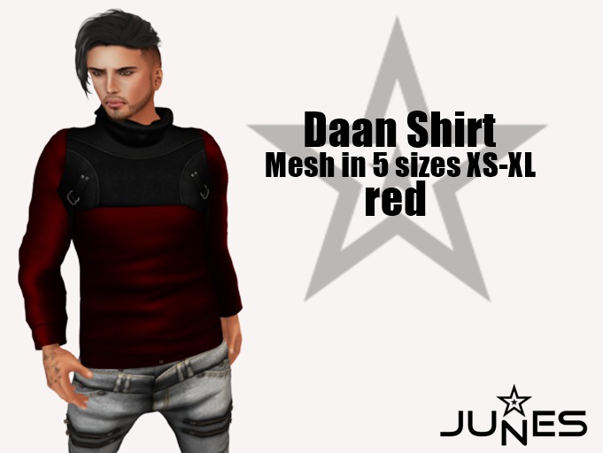JUNES Daan Shirt red