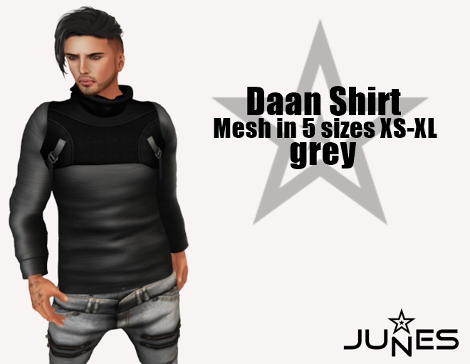 JUNES Daan Shirt grey