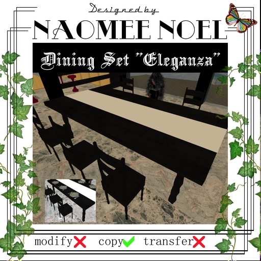 Dining Set "Eleganza" Black