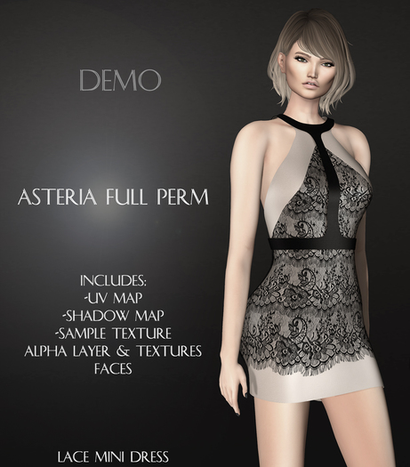 Asteria Full Perm - Lace Mini Dress - DEMO
