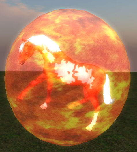 Running Fire Horse Of Radiate Bright Ball