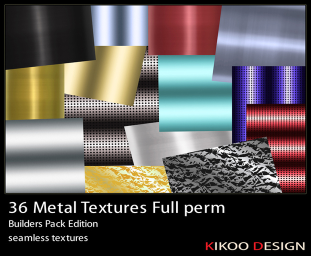 Metal textures seamless Gold textures * Designers Textures Full perms * Builders Pack
